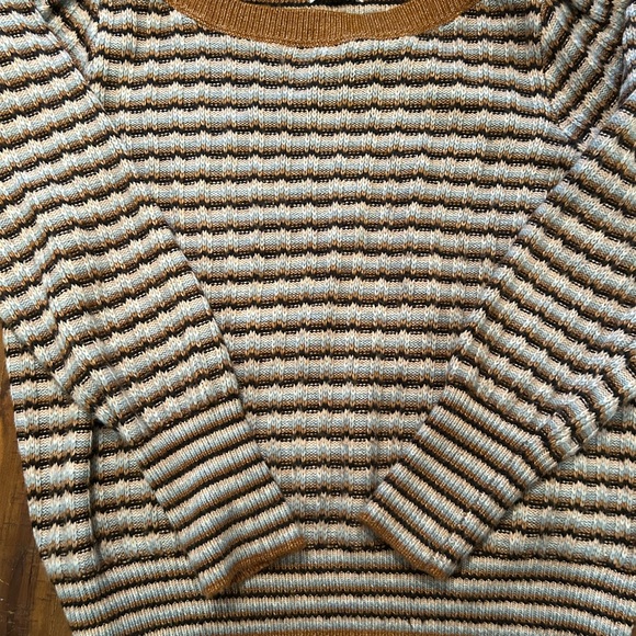 Nine West Sweaters - Goth Striped Brown and Cream Women's Sweater Never worn!